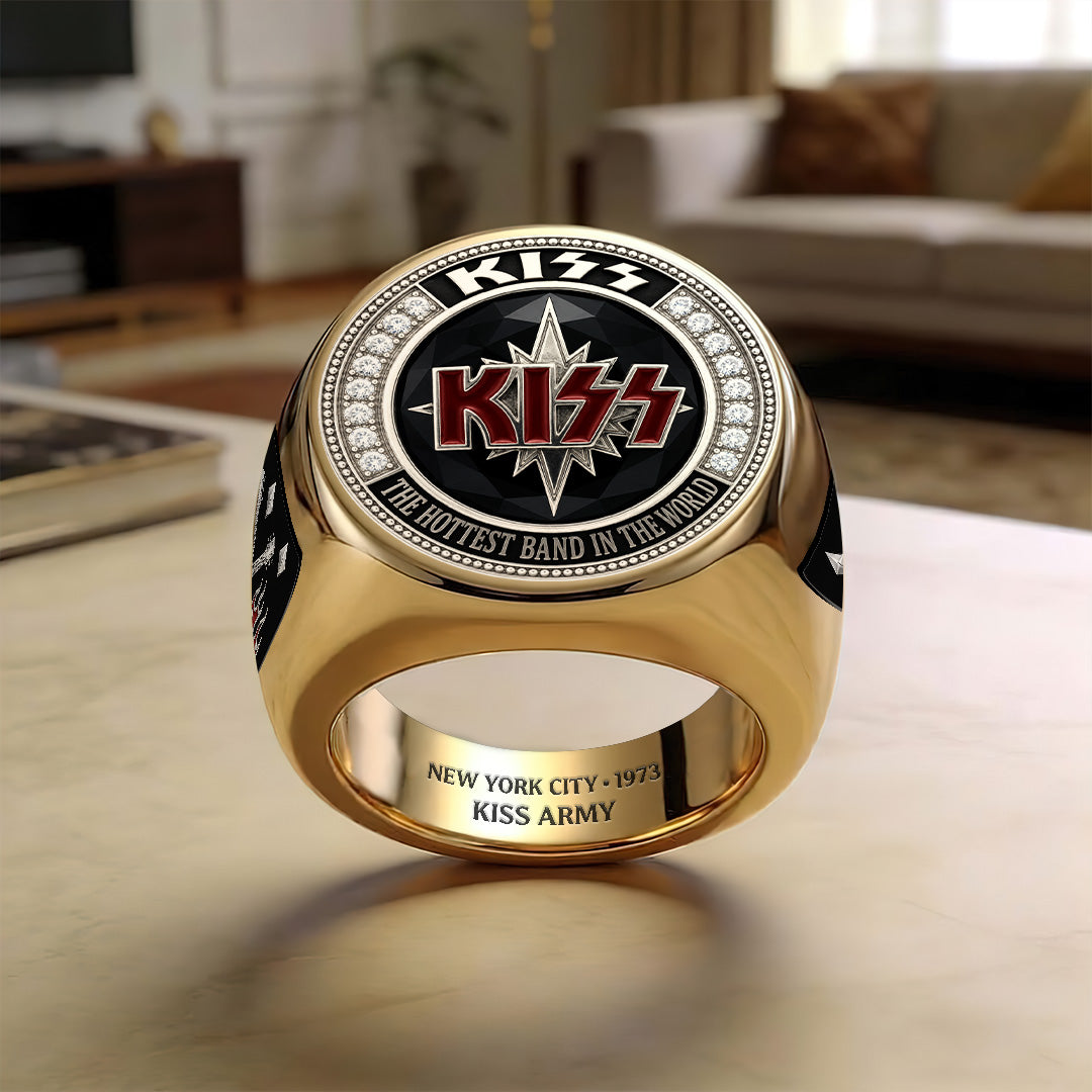 KISS 3D Engraved Ring – TANTN22811