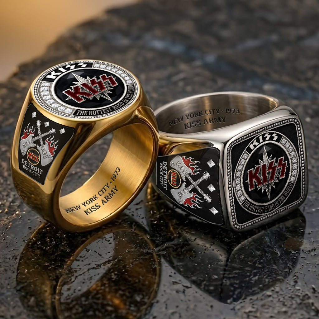 KISS 3D Engraved Ring – TANTN22811