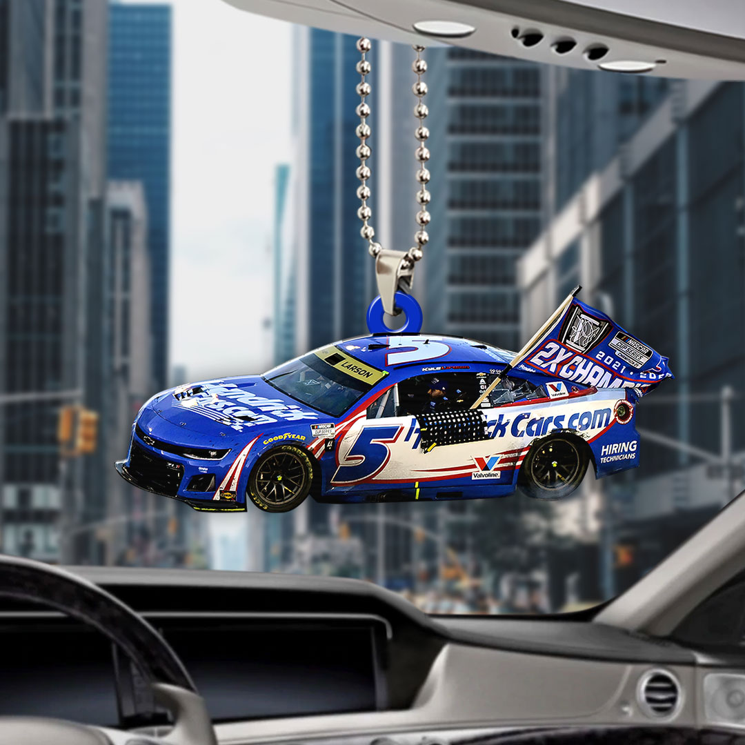 Kyle Larson 2025 NASCAR Cup Series Champion Custom shape 2-sided Acrylic Car Ornament – HOATT14462