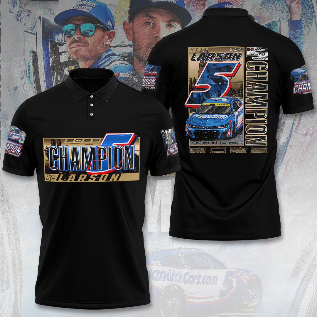 Kyle Larson 2025 NASCAR Cup Series Champion 3D Apparel – TANTN18285