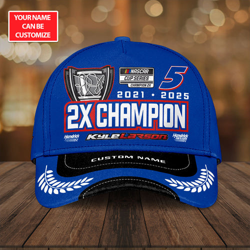 Personalized Kyle Larson 2025 NASCAR Cup Series Champion Classic Cap – TANTN18421