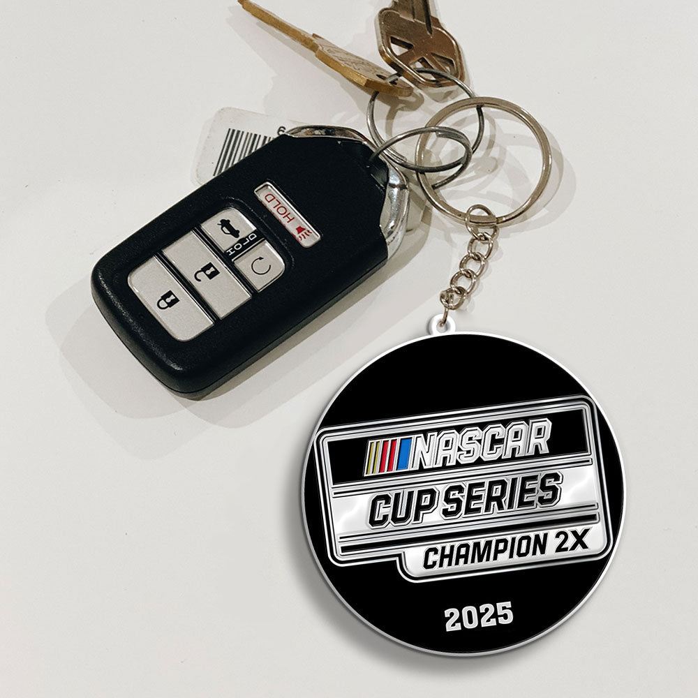 Kyle Larson 2025 NASCAR Cup Series Champion Custom Shape 2-sided Keychain – MAITM13724