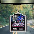 Kyle Larson 2025 NASCAR Cup Series Champion Custom shape 2-sided Acrylic Car Ornament – TANTN18106