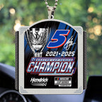 Kyle Larson 2025 NASCAR Cup Series Champion Custom shape 2-sided Acrylic Car Ornament – TANTN18106