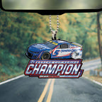 Kyle Larson 2025 NASCAR Cup Series Champion Custom shape 2-sided Acrylic Car Ornament – TANTN18108