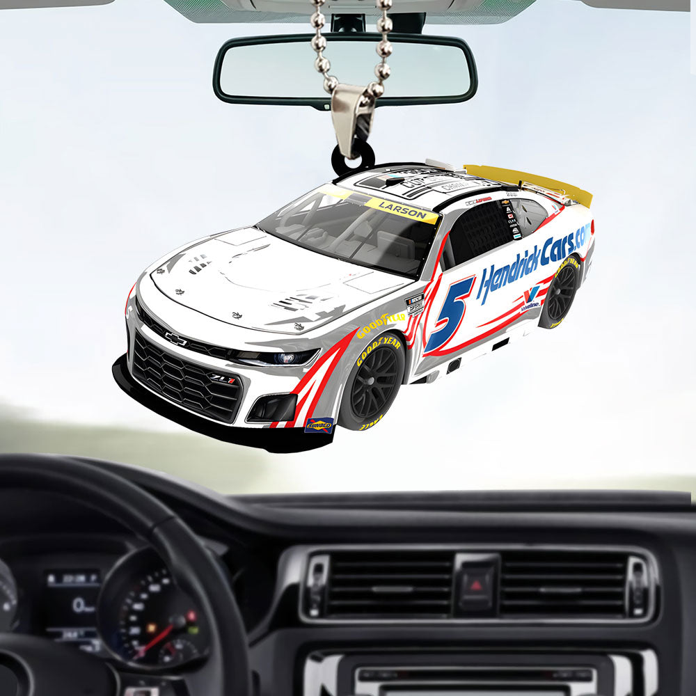 Kyle Larson 2025 NASCAR Cup Series Champion Custom shape 2-sided Acrylic Car Ornament – TANTN18546