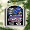 Kyle Larson 2025 NASCAR Cup Series Champion Custom Shape 2-sided Acrylic Ornament – TANTN18107