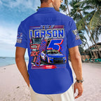 Kyle Larson 2025 NASCAR Cup Series Champion Short Sleeve Button-Down Shirt – HOATT4391