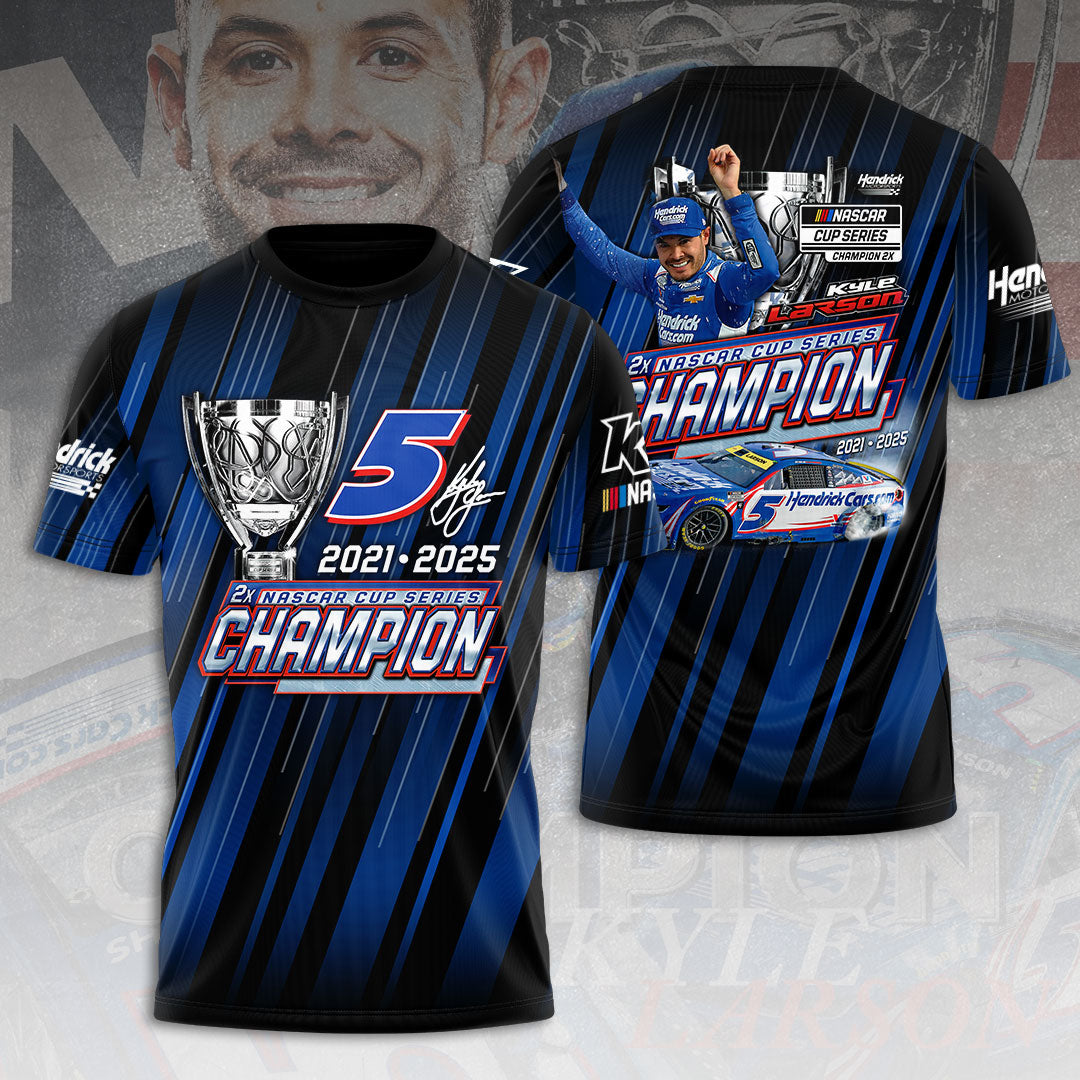 Kyle Larson 2025 NASCAR Cup Series Champion 3D Apparel – HOATT14447