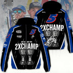 Kyle Larson 2025 NASCAR Cup Series Champion 3D Windbreaker Jacket – TANTN18300