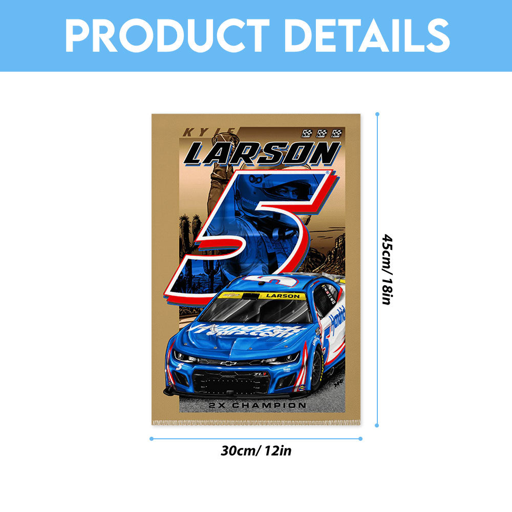 Kyle Larson Double-side Garden Flag – TMTHU2031