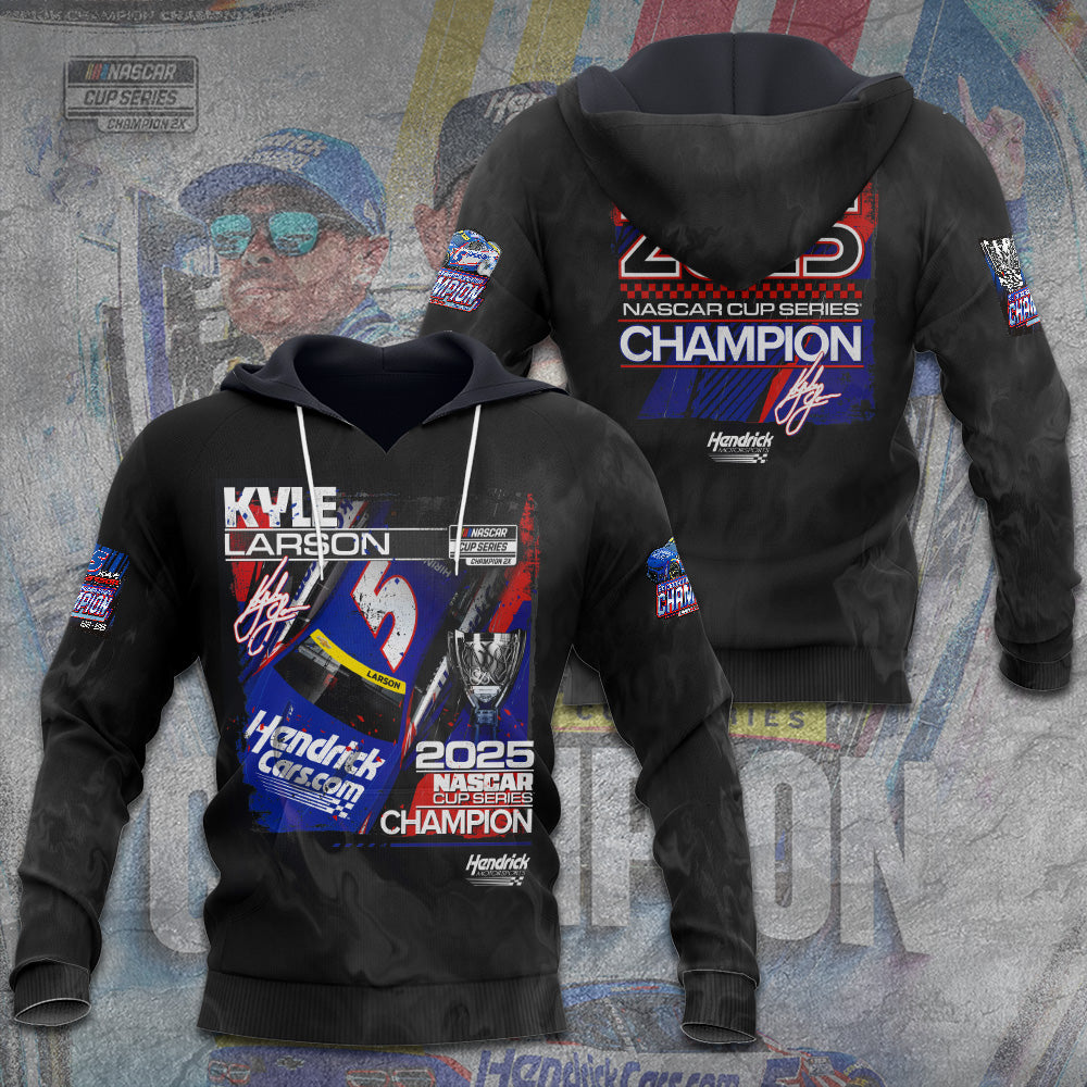 Kyle Larson 2025 NASCAR Cup Series Champion 3D Apparel – TANTN18116
