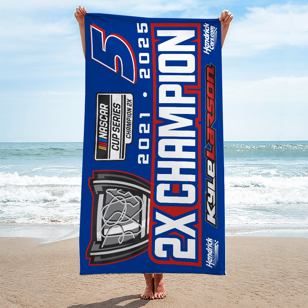 Kyle Larson 2025 NASCAR Cup Series Champion Rectangle Beach Towel – TANTN18086