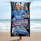 Kyle Larson 2025 NASCAR Cup Series Champion Rectangle Beach Towel – TANTN18088