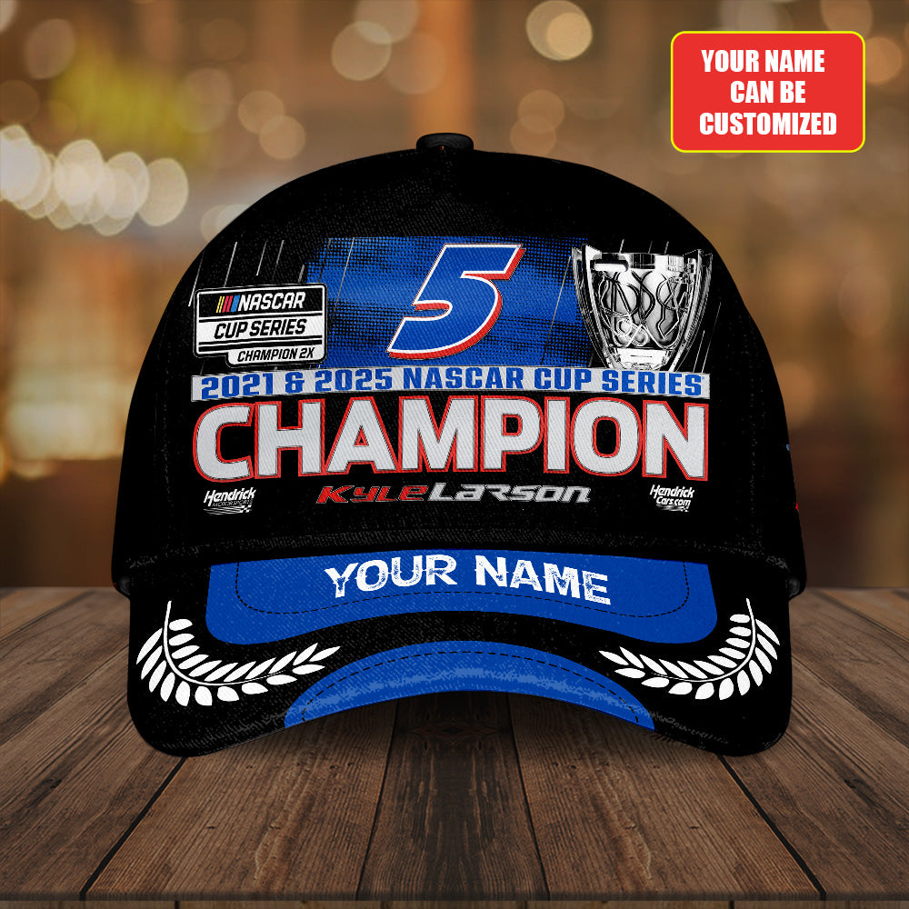 Personalized Kyle Larson 2025 NASCAR Cup Series Champion Classic Cap – TANTN18419