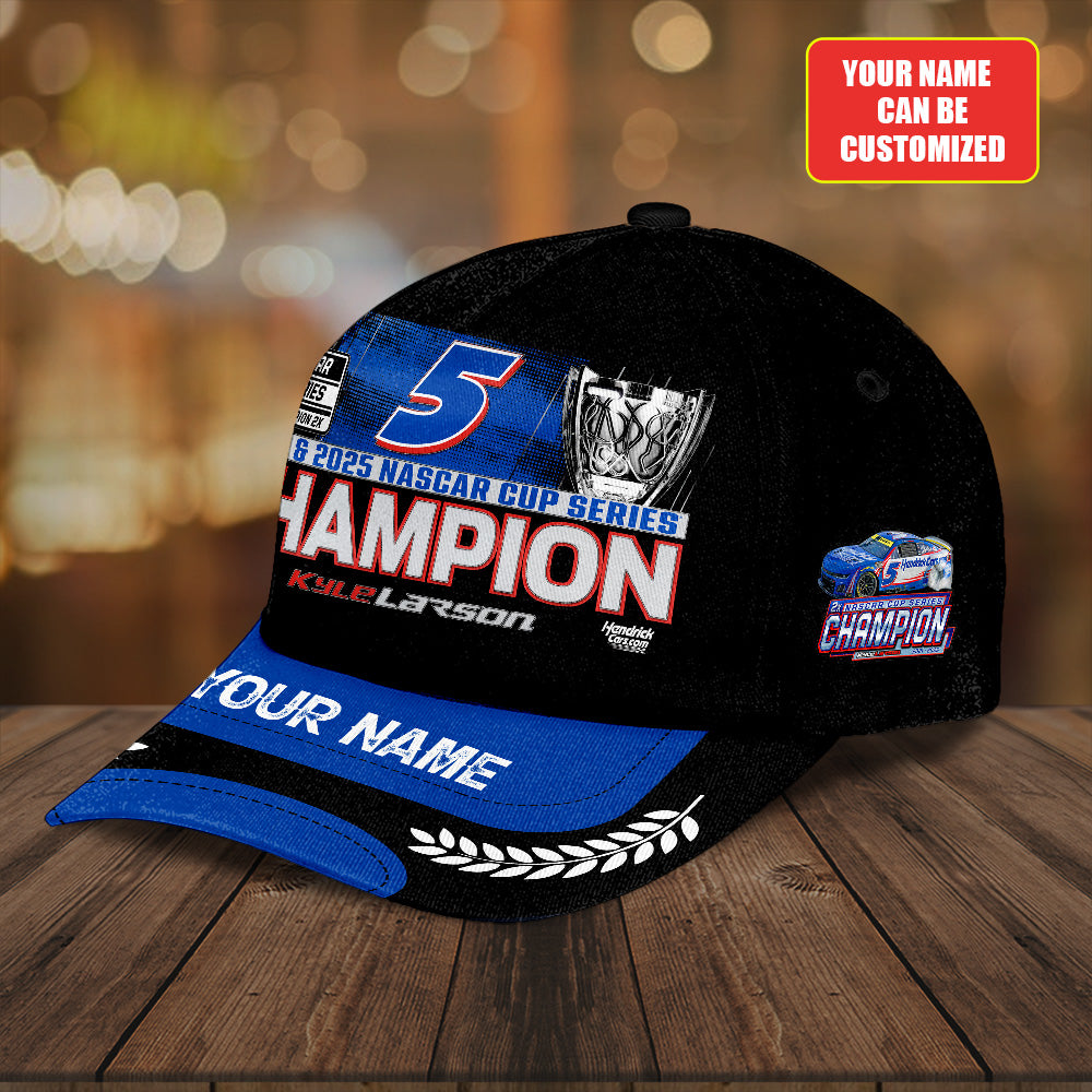 Personalized Kyle Larson 2025 NASCAR Cup Series Champion Classic Cap – TANTN18419