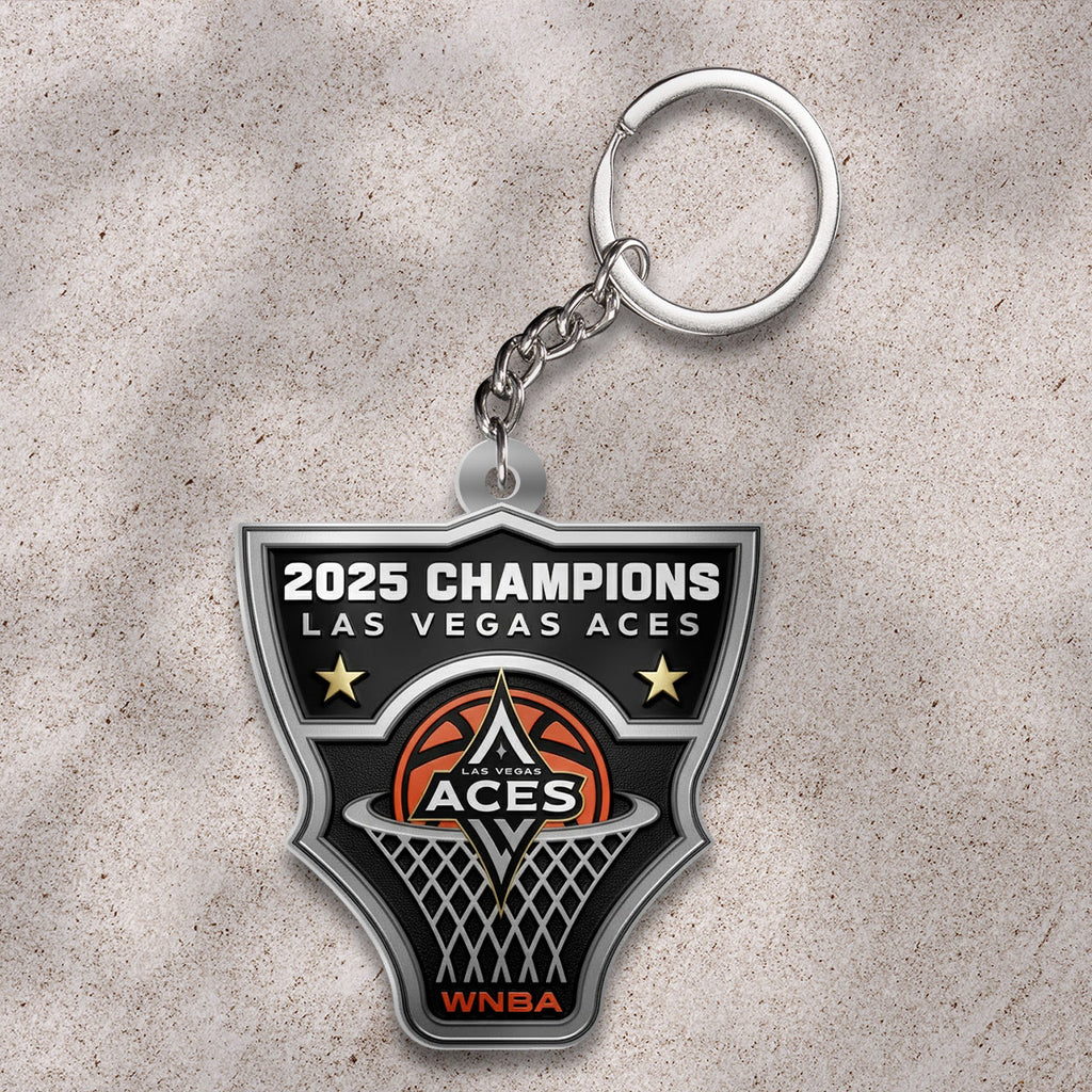 Las Vegas Aces 2025 WNBA Champions Custom Shape 2-sided Keychain – TMTHU1485