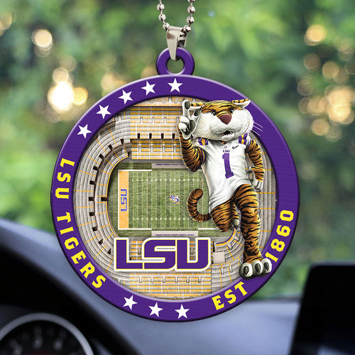 LSU Tigers Football Custom shape 2-sided Acrylic Car Ornament – HOATT13131