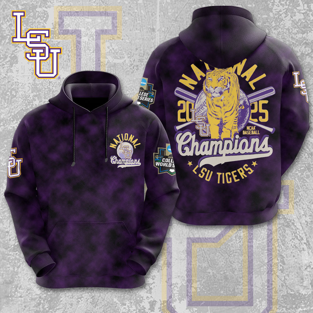 LSU Tigers Baseball 2025 National Champions 3D Apparel – MAITM 11751