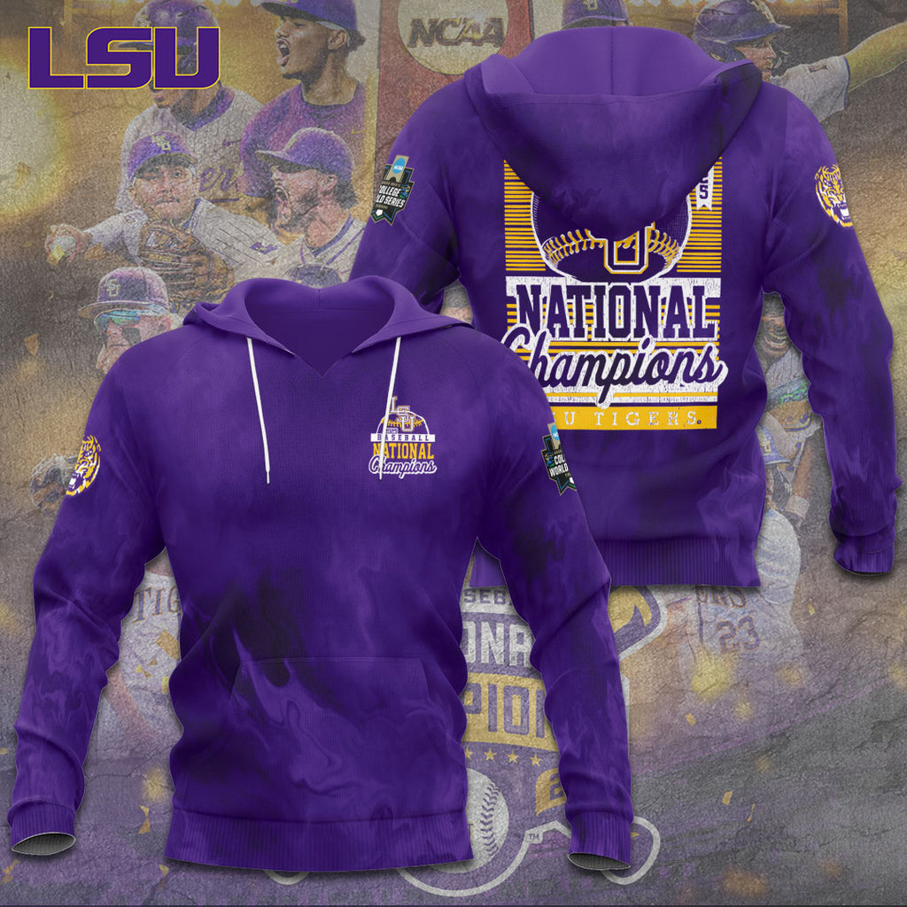 LSU Tigers Baseball 2025 National Champions 3D Apparel – TANTN 13882