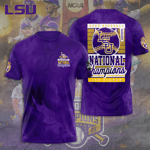 LSU Tigers Baseball 2025 National Champions 3D Apparel – TANTN 13882