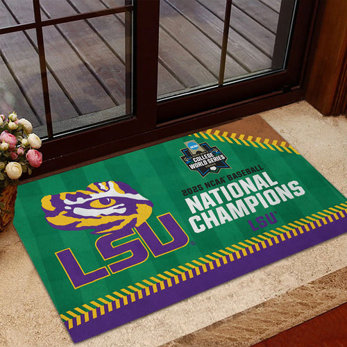 LSU Tigers Baseball 2025 National Champions Doormat – MAITM 11739