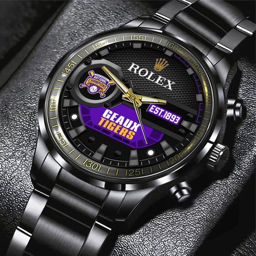 LSU Tigers Baseball 2025 National Champions x Rolex Black Stainless Steel Watch – MAITM 11899