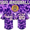 LSU Tigers baseball Custom Baseball Jersey