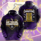 LSU Tigers Baseball 2025 National Champions 3D Apparel – HOATT 11352