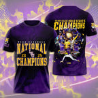 LSU Tigers Baseball 2025 National Champions 3D Apparel – HOATT 11366