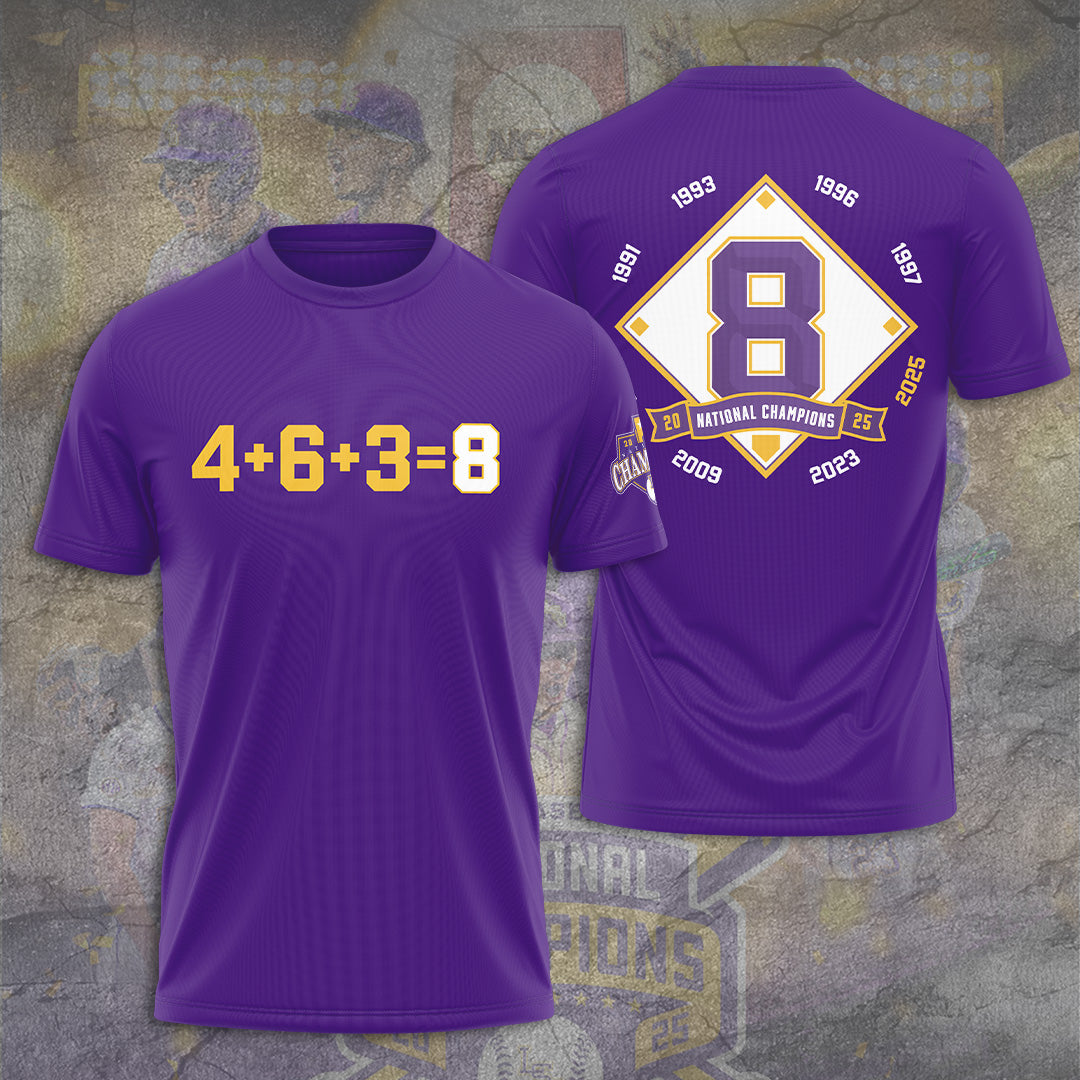 LSU Tigers Baseball 2025 National Champions 3D Apparel – TANTN 14215