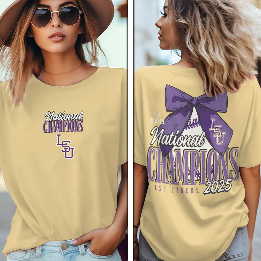 LSU Tigers Baseball 2025 National Champions 3D Apparel – GNE 3838