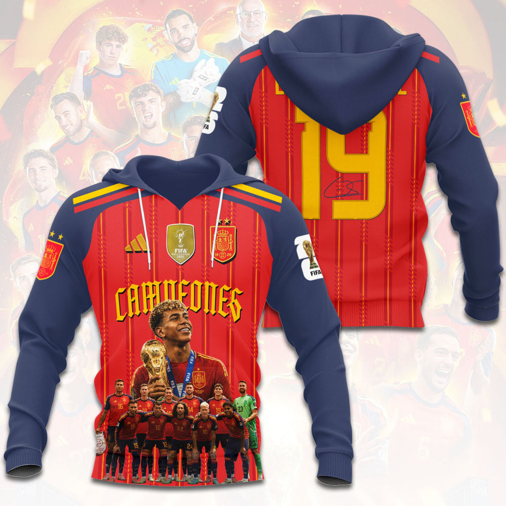 Lamine Yamal x Spain National Team 2026 FIFA World Cup Champions 3D Apparel – HOATT19773