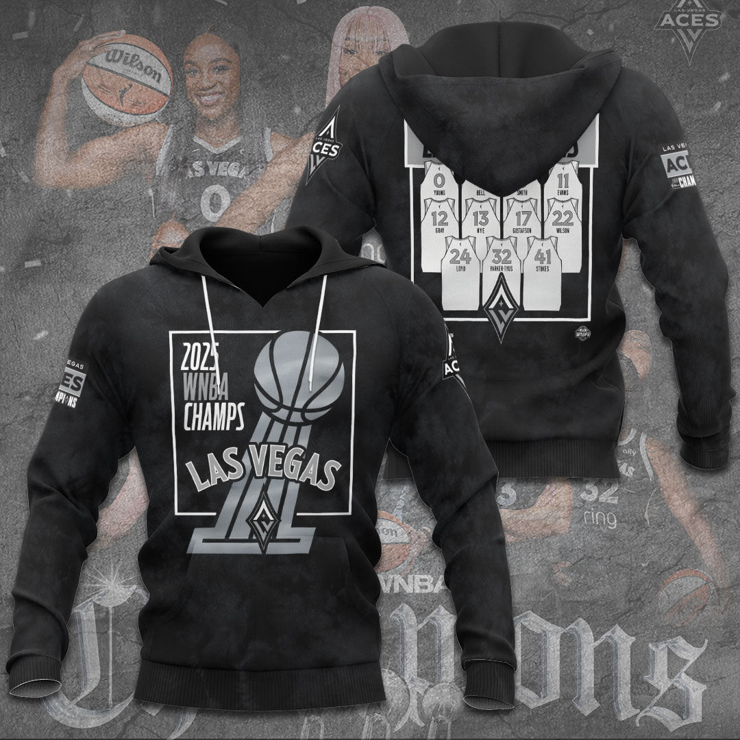Las Vegas Aces 2025 WNBA Finals Champions 3D Apparel – TANTN17337