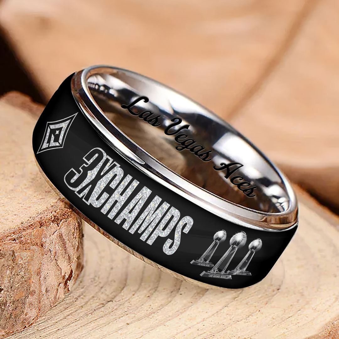 Las Vegas Aces 2025 WNBA Finals Champions Custom Alloy Ring – HOATT13868