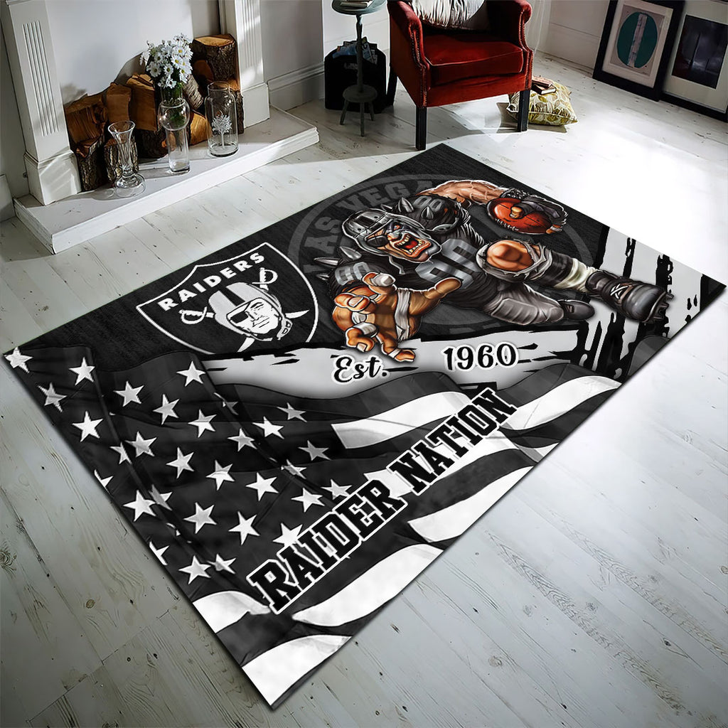 Las Vegas Raiders Rectangular Rug – HOATT13166
