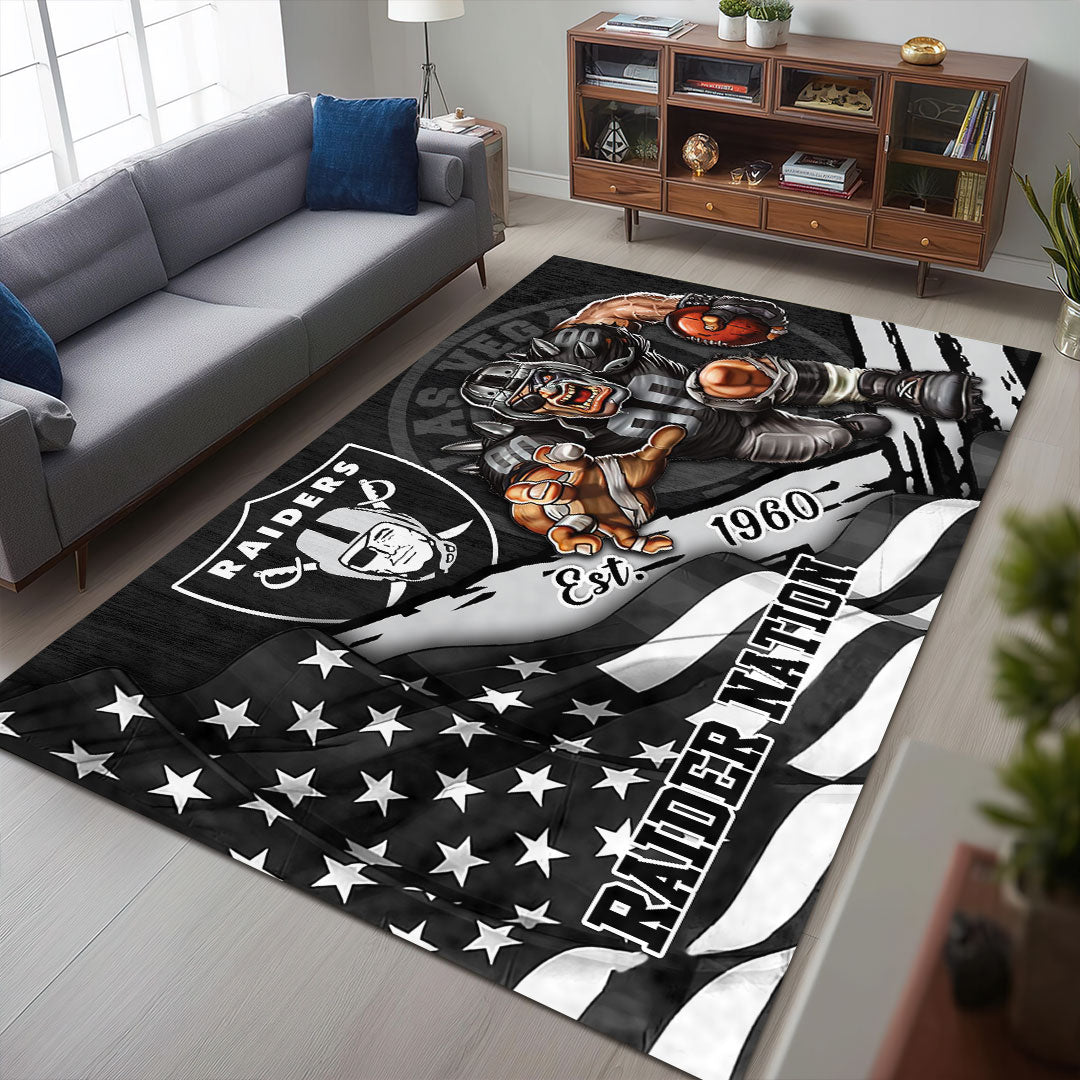 Las Vegas Raiders Rectangular Rug – HOATT13166