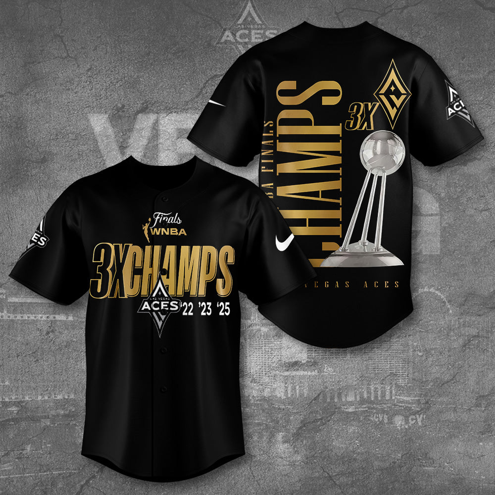 Las Vegas Aces 2025 WNBA Finals Champions Baseball Jersey – TANTN17562