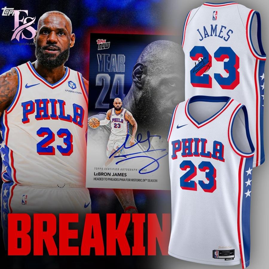 LeBron James White Philadelphia 76ers Swingman Jersey