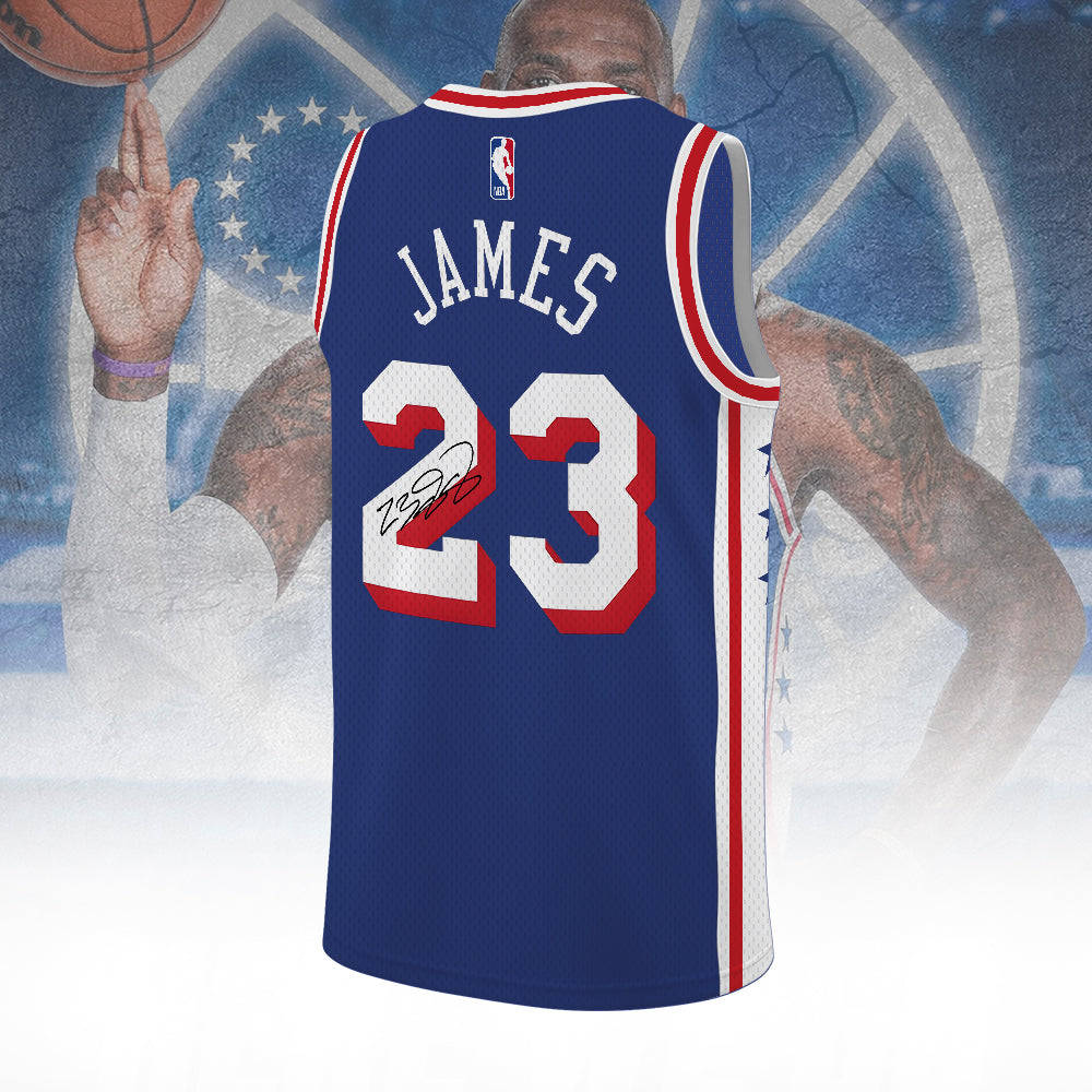 LeBron James x Philadelphia 76ers V-Neck Basketball Jersey – TANTN24498