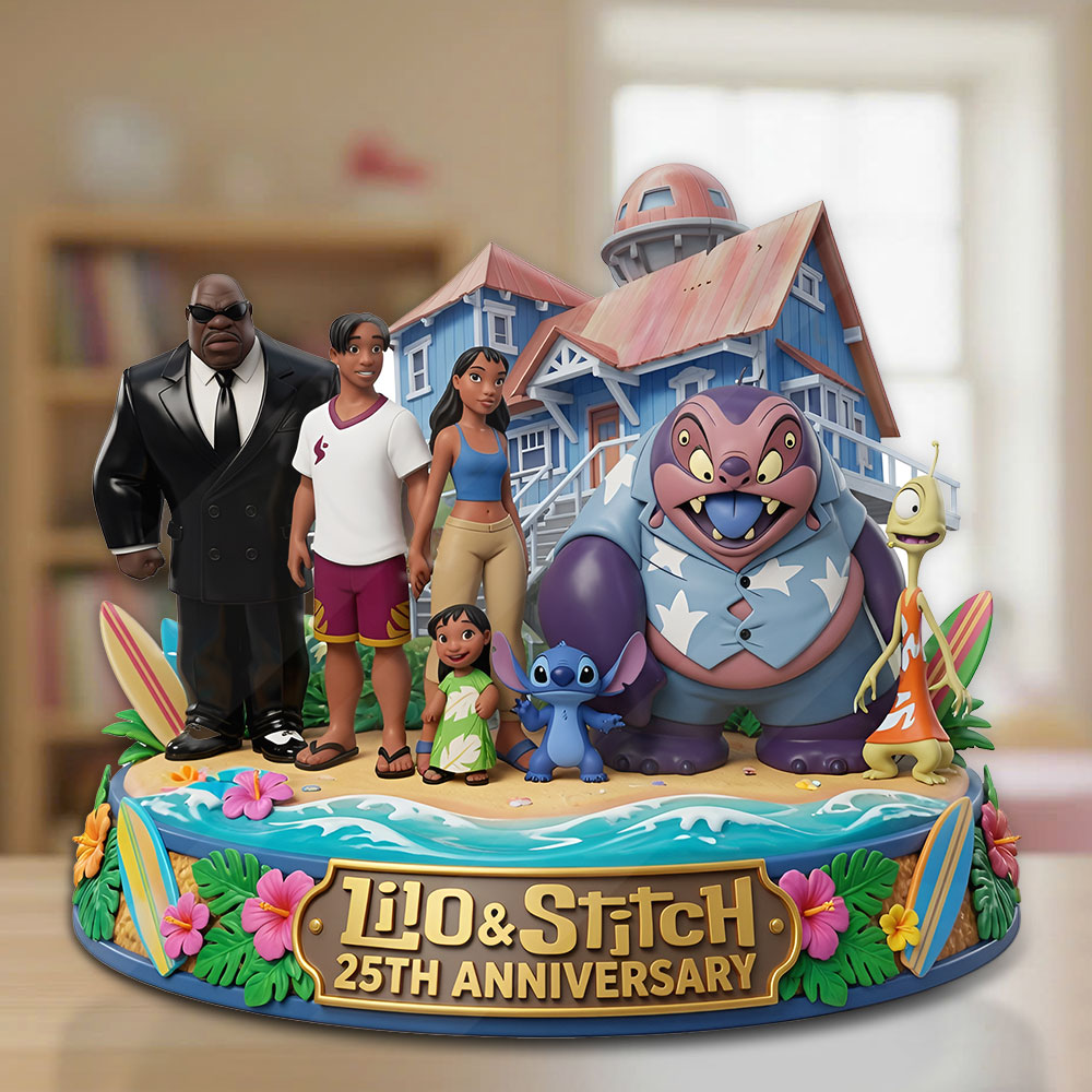 Lilo and Stitch 25th Anniversary Custom Shape Acrylic Plaque – TMTHU7036