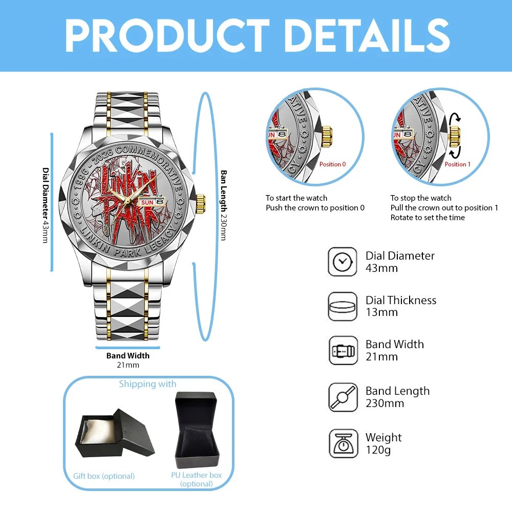 Linkin Park 30th Anniversary Alloy Luxury Quartz Watch – TANTN25010