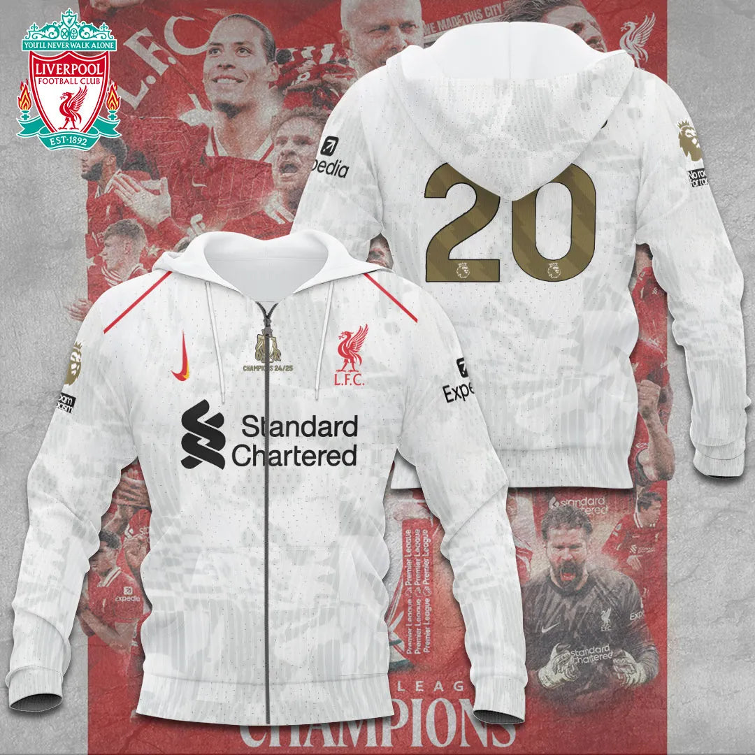 Liverpool FC 2024/25 Premier League Champions 3D Apparel – TANTN 12407