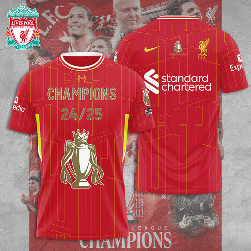 Liverpool FC 2024/25 Premier League Champions 3D Apparel – TANTN 12410