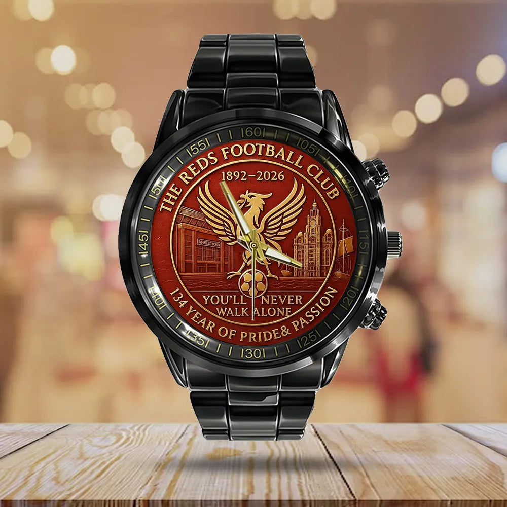 Liverpool FC Black Stainless Steel Watch – TANTN18689