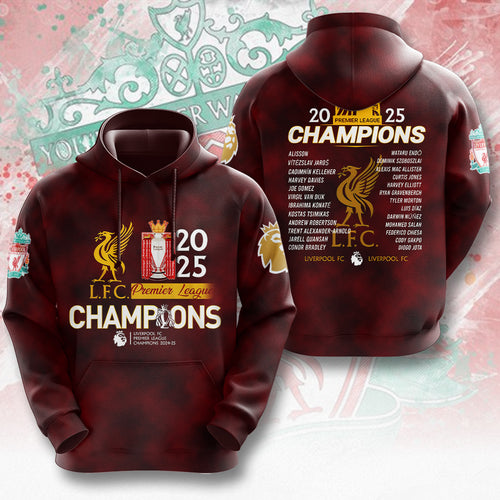 Liverpool FC 2024/25 Premier League Champions 3D Apparel – MAITM 10872