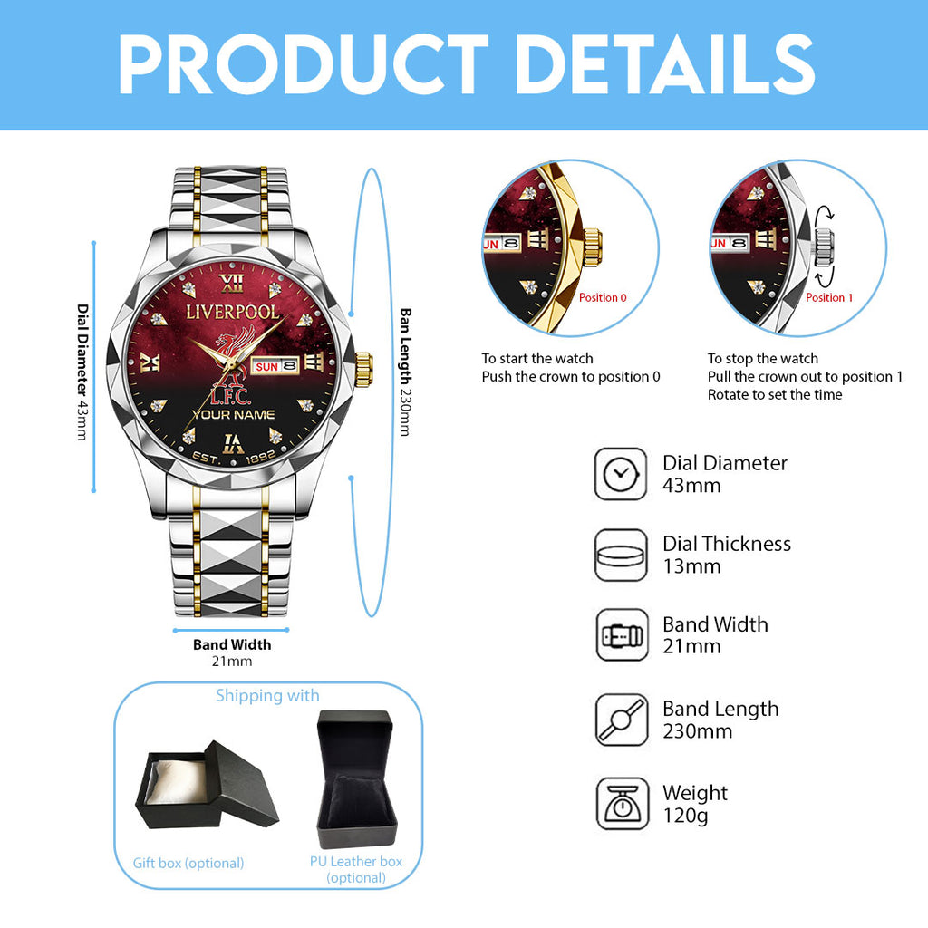 Personalized Liverpool FC Alloy Luxury Quartz Watch – TANTN22736