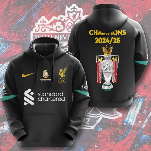 Liverpool FC 2024/25 Premier League Champions 3D Apparel – HOATT 10132