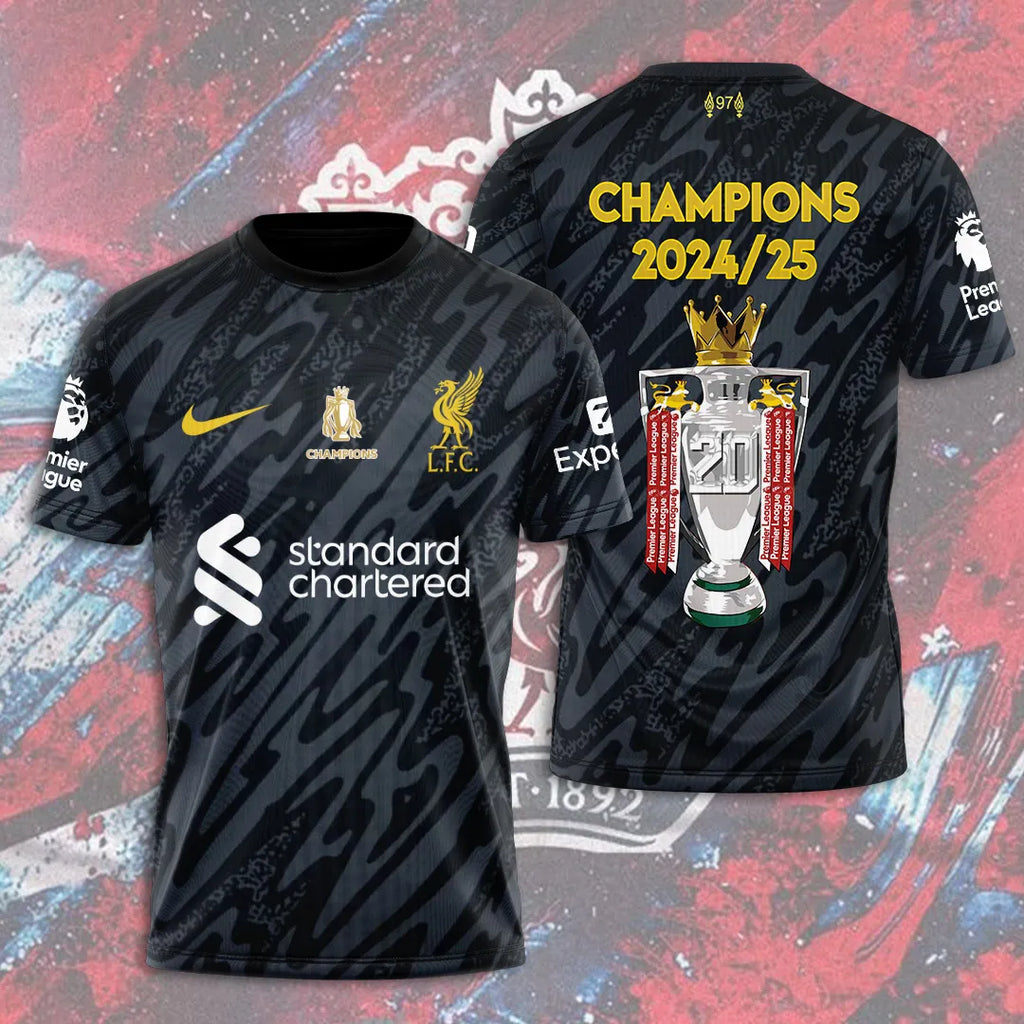 Liverpool FC 2024/25 Premier League Champions 3D Apparel – HOATT 10131