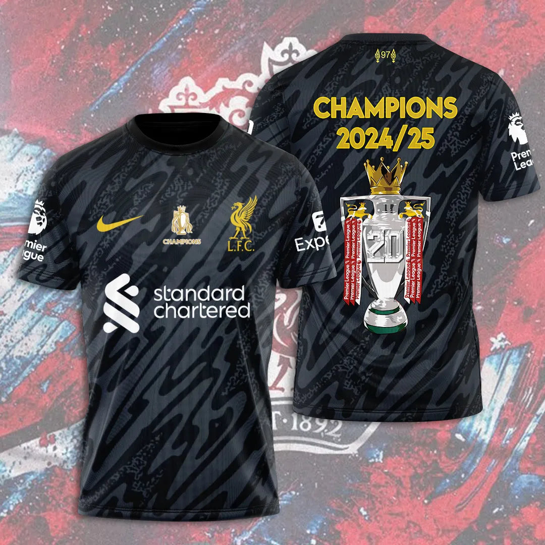 Liverpool FC 2024/25 Premier League Champions 3D Apparel – HOATT 10131